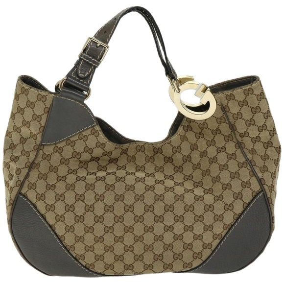 GUCCI GG Canvas Hand Bag Beige 203504 Auth bs12377 - Picture 3 of 16